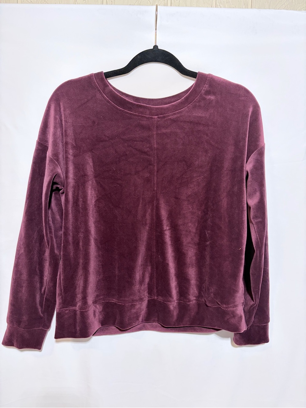 NWT Cable & Gauge Purple Velour Tracksuit Set- Top Jogger Sweatpants Size XS